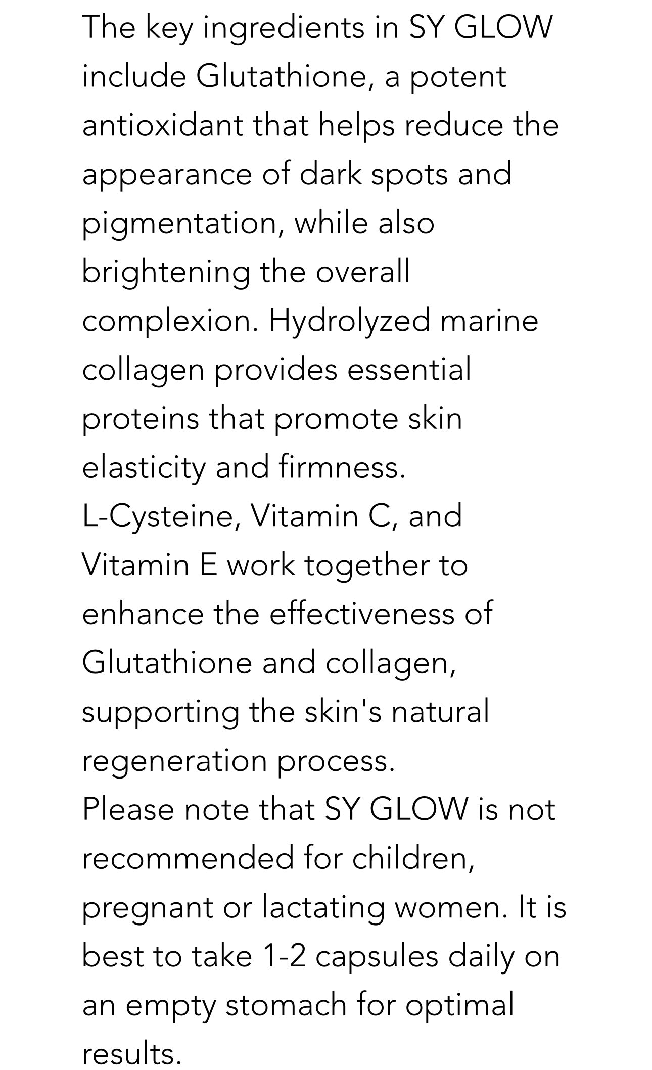 SY Glow Glutathione & Collagen