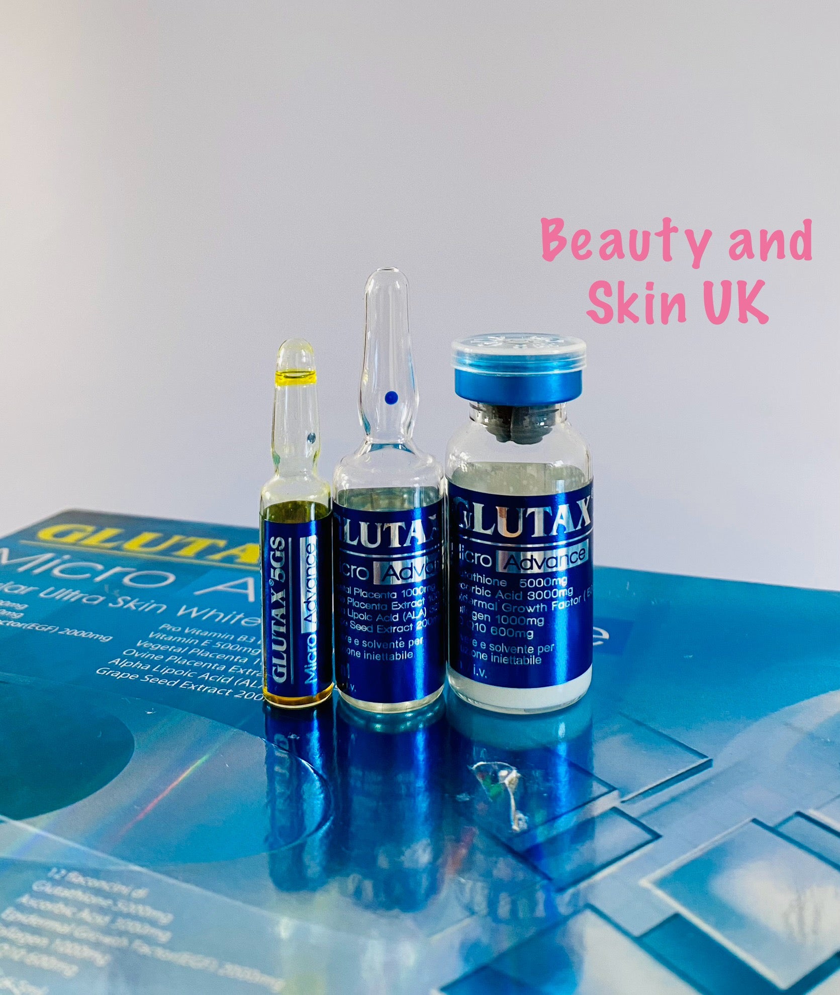 glutax 5gs micro advance glutathione 5000mg WHITENING INJECTION BLUE ORIGINAL : Buy Online at Best Price in KSA Glutax Microadvance 5GS NBBGlutathionebyAbby