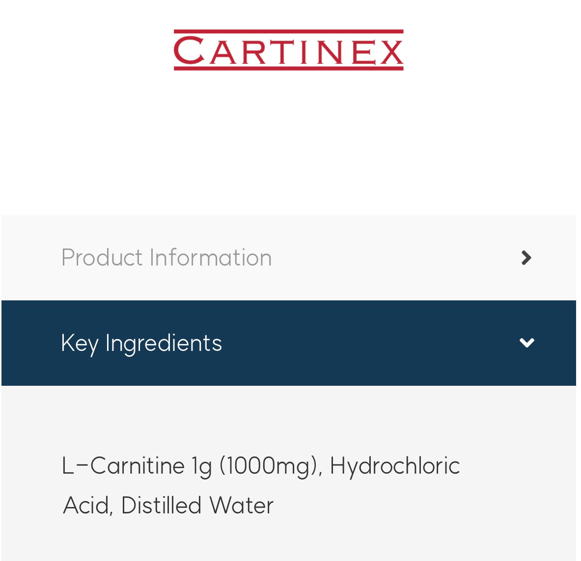 Cartinex L-Carnitine 1g/1ampoule