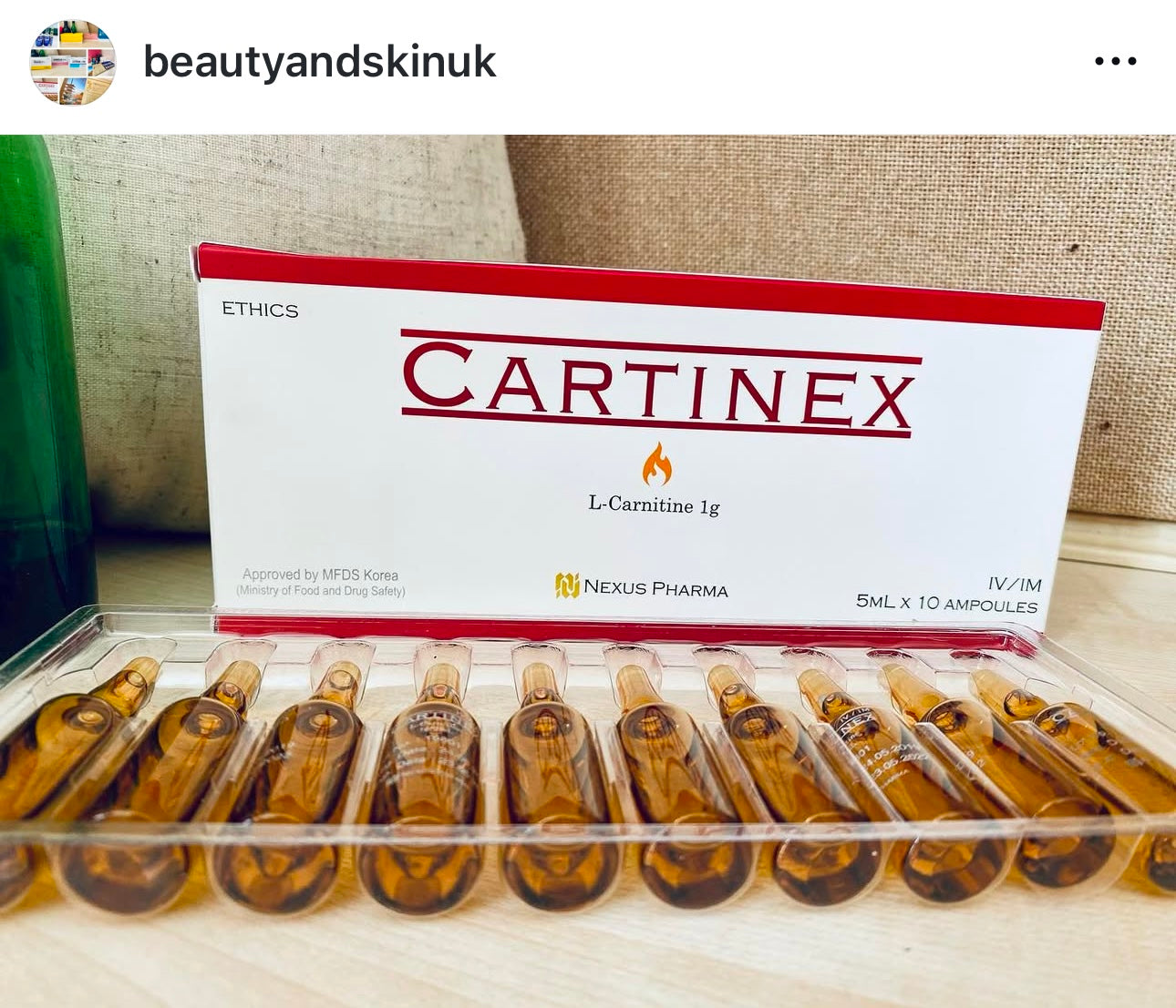 Cartinex L-Carnitine 1g/1ampoule